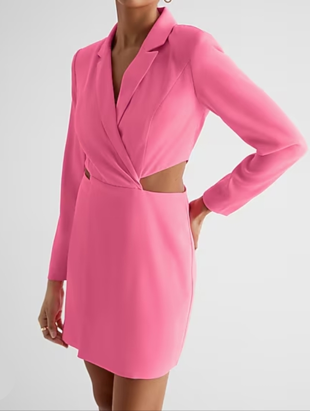 Express Pink Cutout Blazer Mini Dress